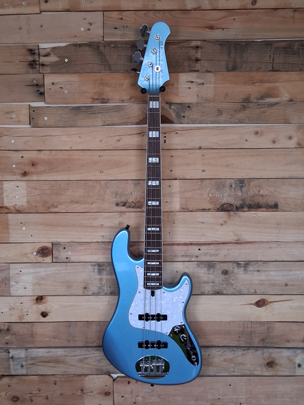 Lakland Skyline 44-60 Custom Bass, 4-String - Ice Blue Metallic Gloss, second hand